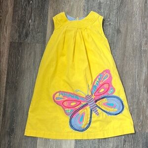 Boden Yellow Pleated A-Line Dress